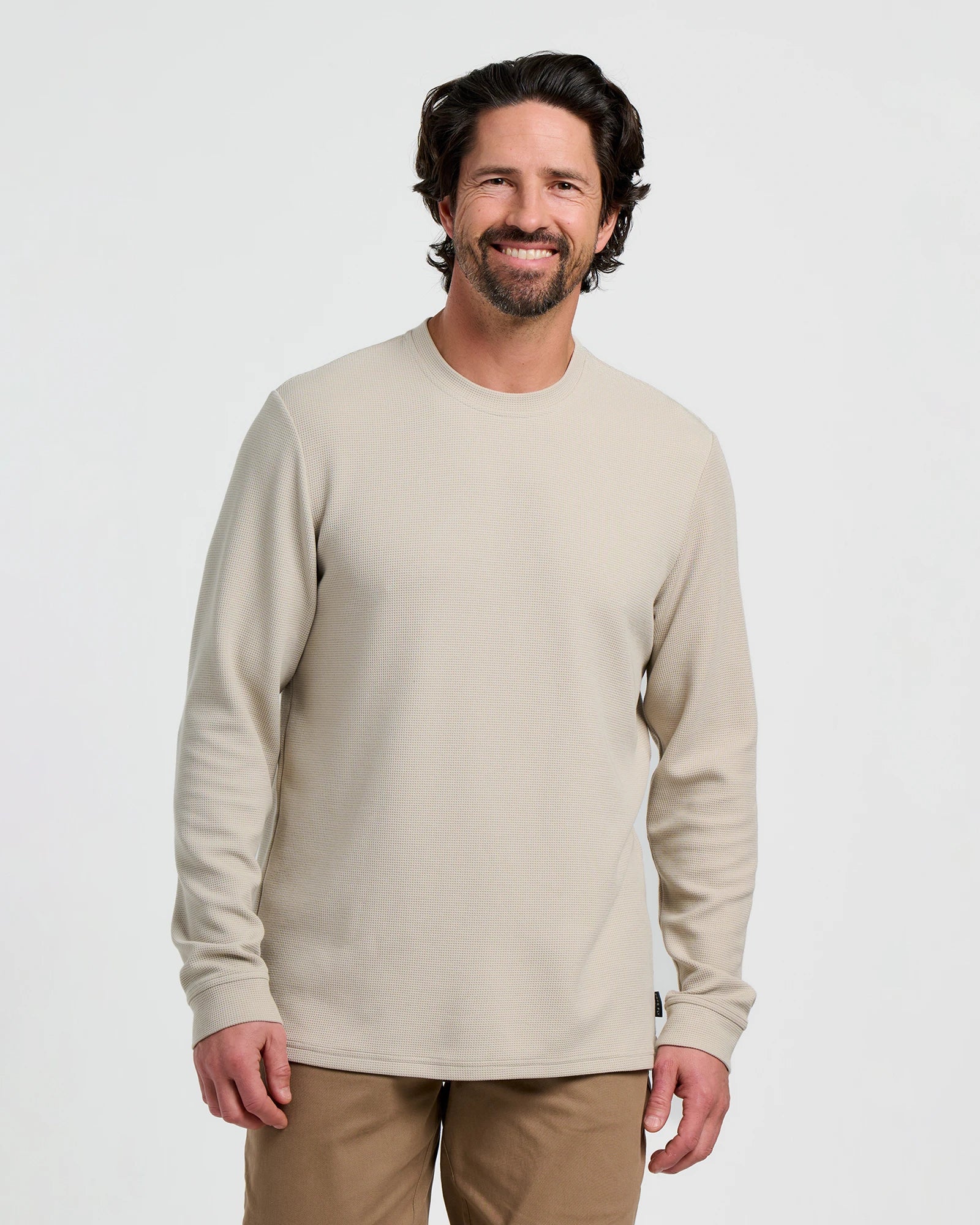 Men's Waffle Crew - Sandstone – Free Fly Apparel