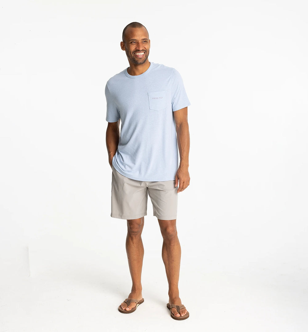 Sun and Surf Pocket Tee - Heather Cays Blue second image