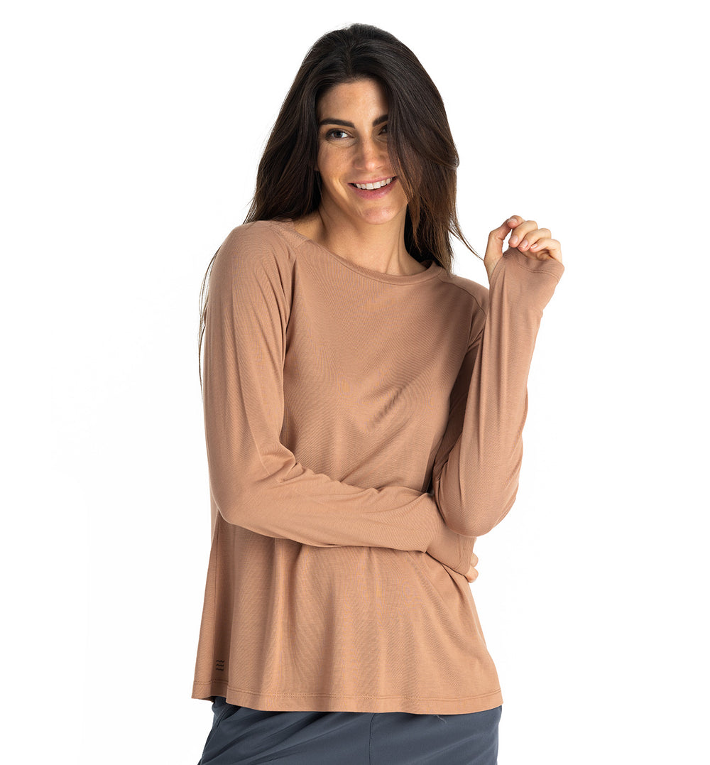 Women's Bamboo Lightweight Long Sleeve II - Canyon Clay second image
