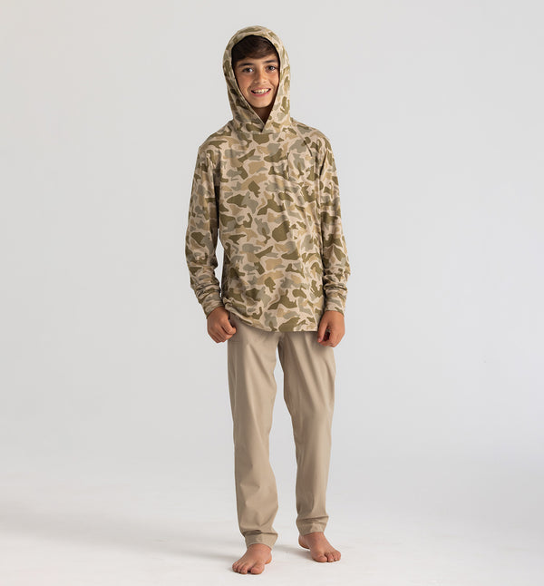 Men's Bamboo Lightweight Fleece Hoodie - Barrier Island Camo