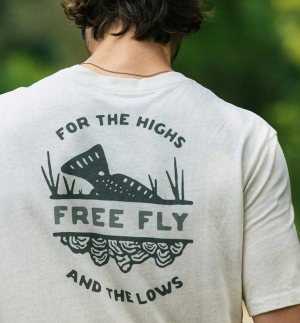 Highs & Lows Tee - Heather Ocean Mist – Free Fly Apparel