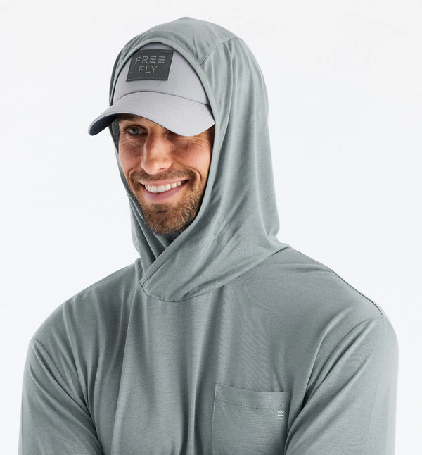 Men's Bamboo Lightweight Hoodie Slate Free Fly Apparel