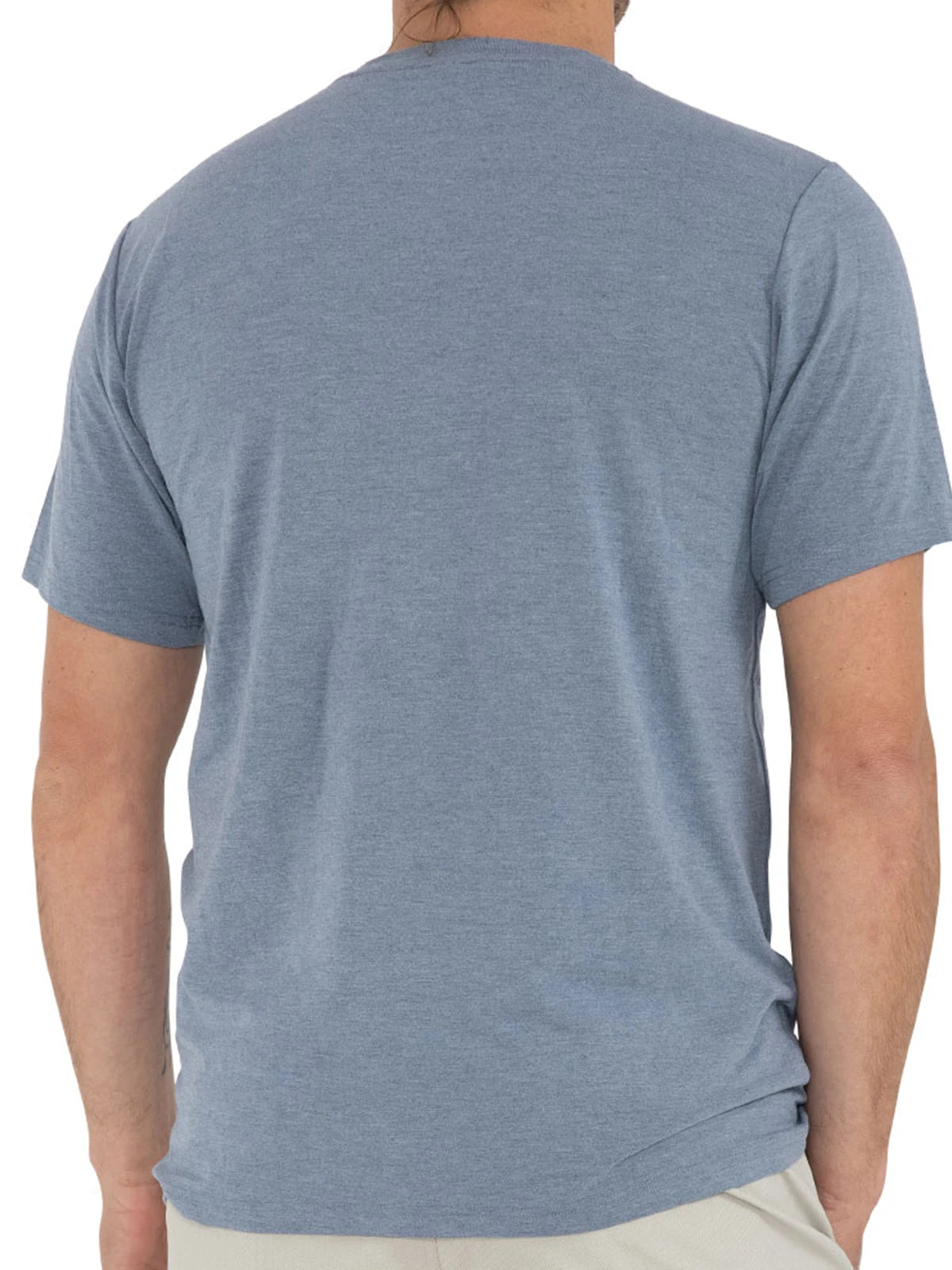 Men's Bamboo Flex Pocket Tee - Heather Blue Dusk