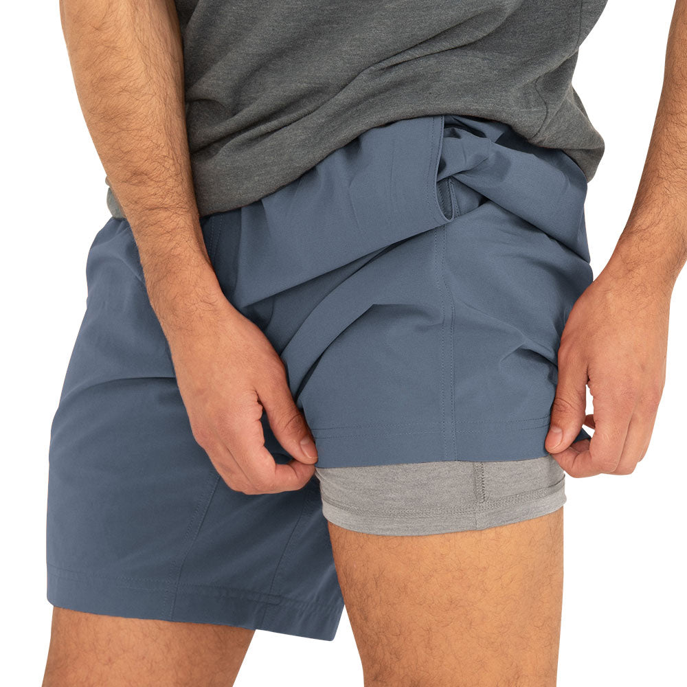 Men's Lined Breeze Short – 7" - Blue Dusk II