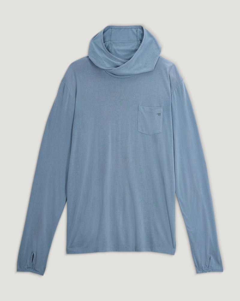 Men's Bamboo Lightweight Graphic Hoodie - Gear & Goods Blue Fog
