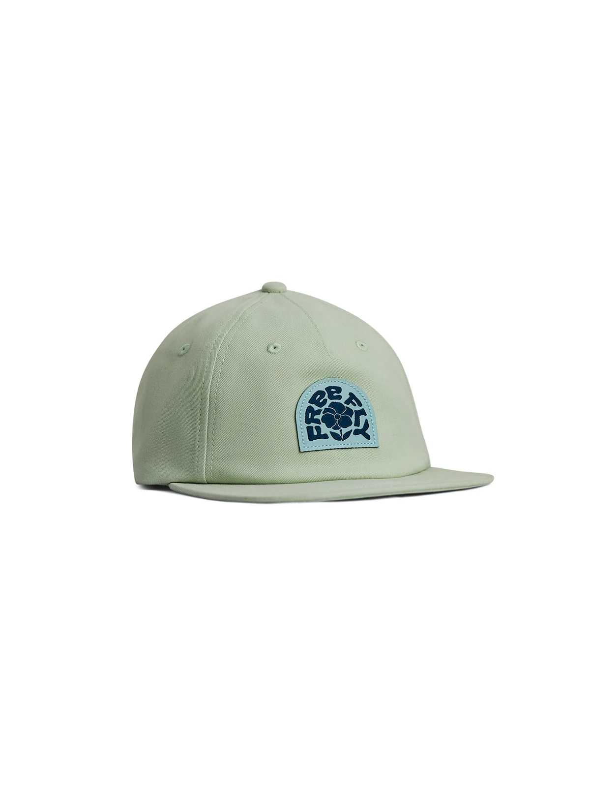 Poppy Strapback Flat Brim Hat - Willow Green