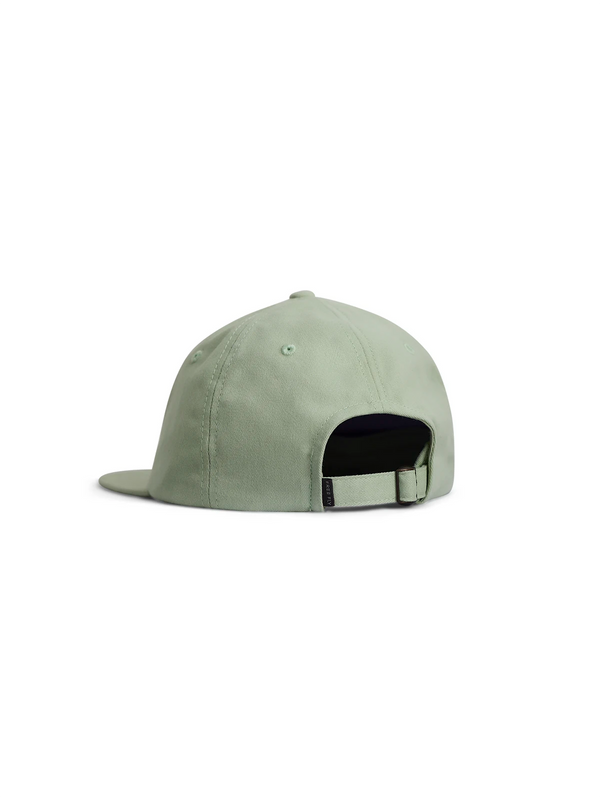 Poppy Strapback Flat Brim Hat - Willow Green