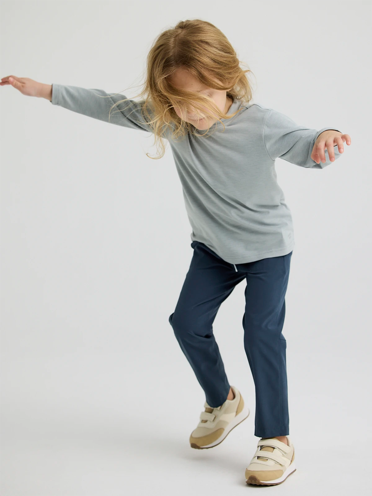 Toddler Bamboo Shade Long Sleeve - Heather Aspen Grey