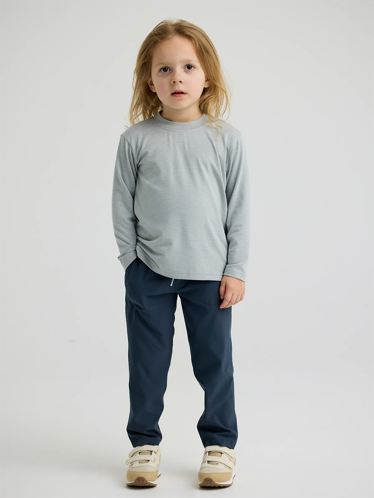 Toddler Bamboo Shade Long Sleeve - Heather Aspen Grey