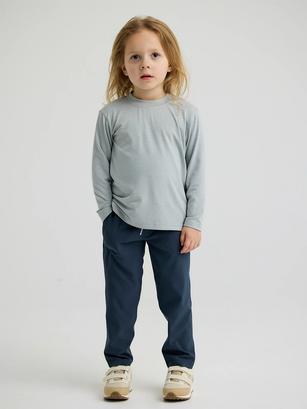 Toddler Bamboo Shade Long Sleeve - Heather Aspen Grey