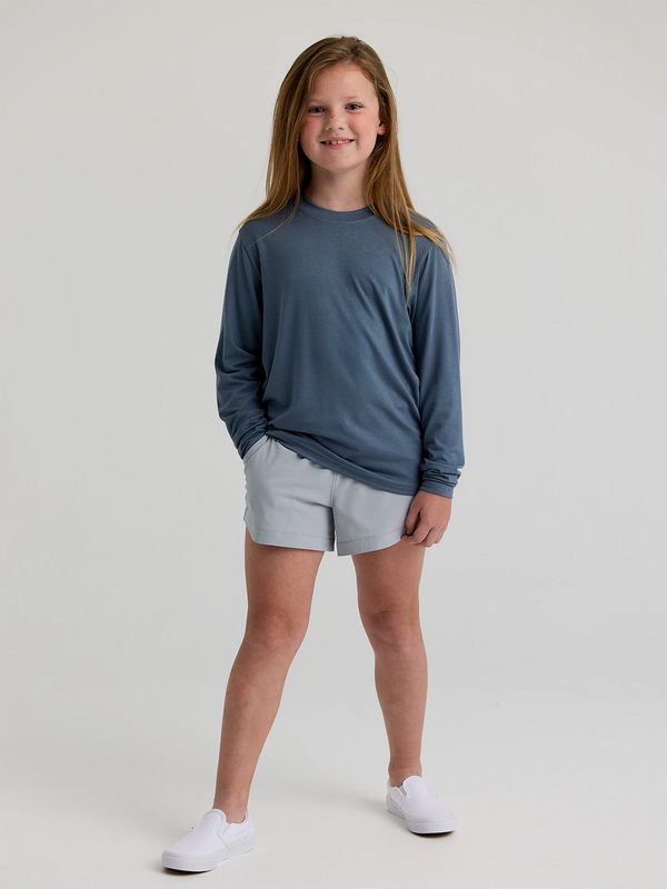 Youth Bamboo Shade Long Sleeve - Slate Blue