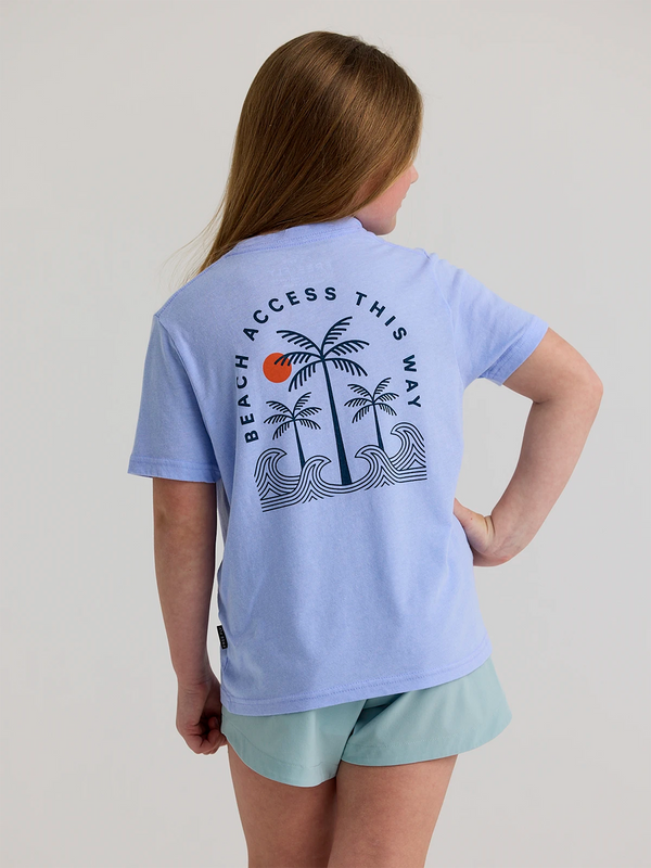 Youth Beach Access Tee - Heather Lavender
