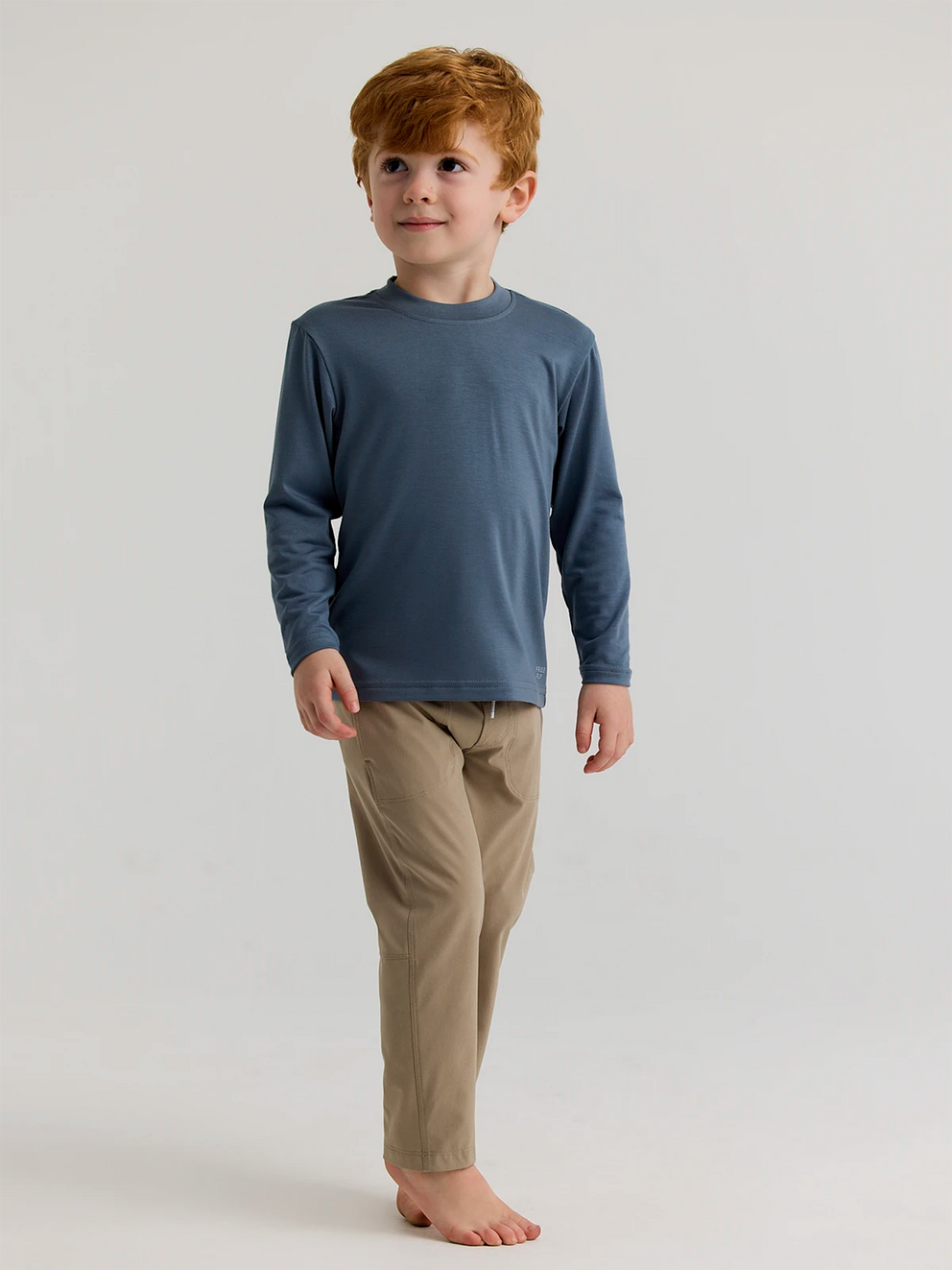 Toddler Bamboo Shade Long Sleeve - Slate Blue