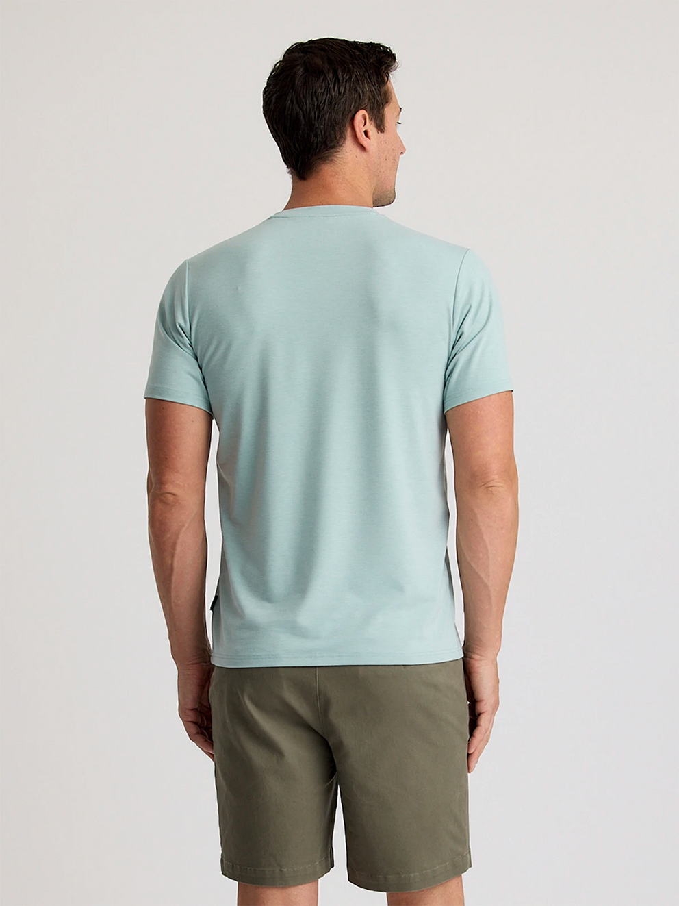Men's Bamboo Flex Pocket Tee - Heather Ocean Mist