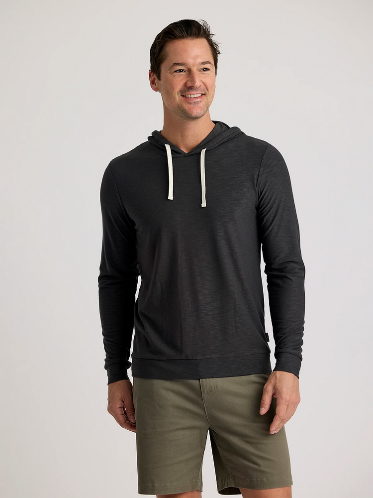 Men's Bamboo Slub Hoodie II - Black Sand