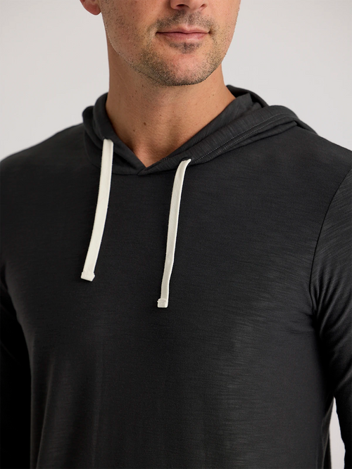 Men's Bamboo Slub Hoodie II - Black Sand