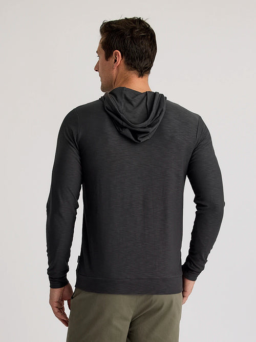 Men's Bamboo Slub Hoodie II - Black Sand