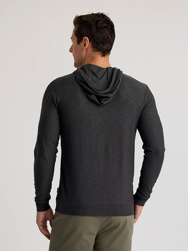 Men's Bamboo Slub Hoodie II - Black Sand