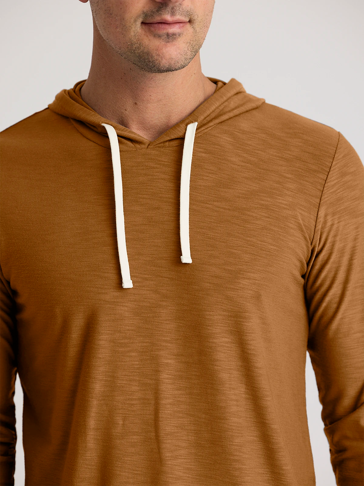 Men's Bamboo Slub Hoodie II - Ochre
