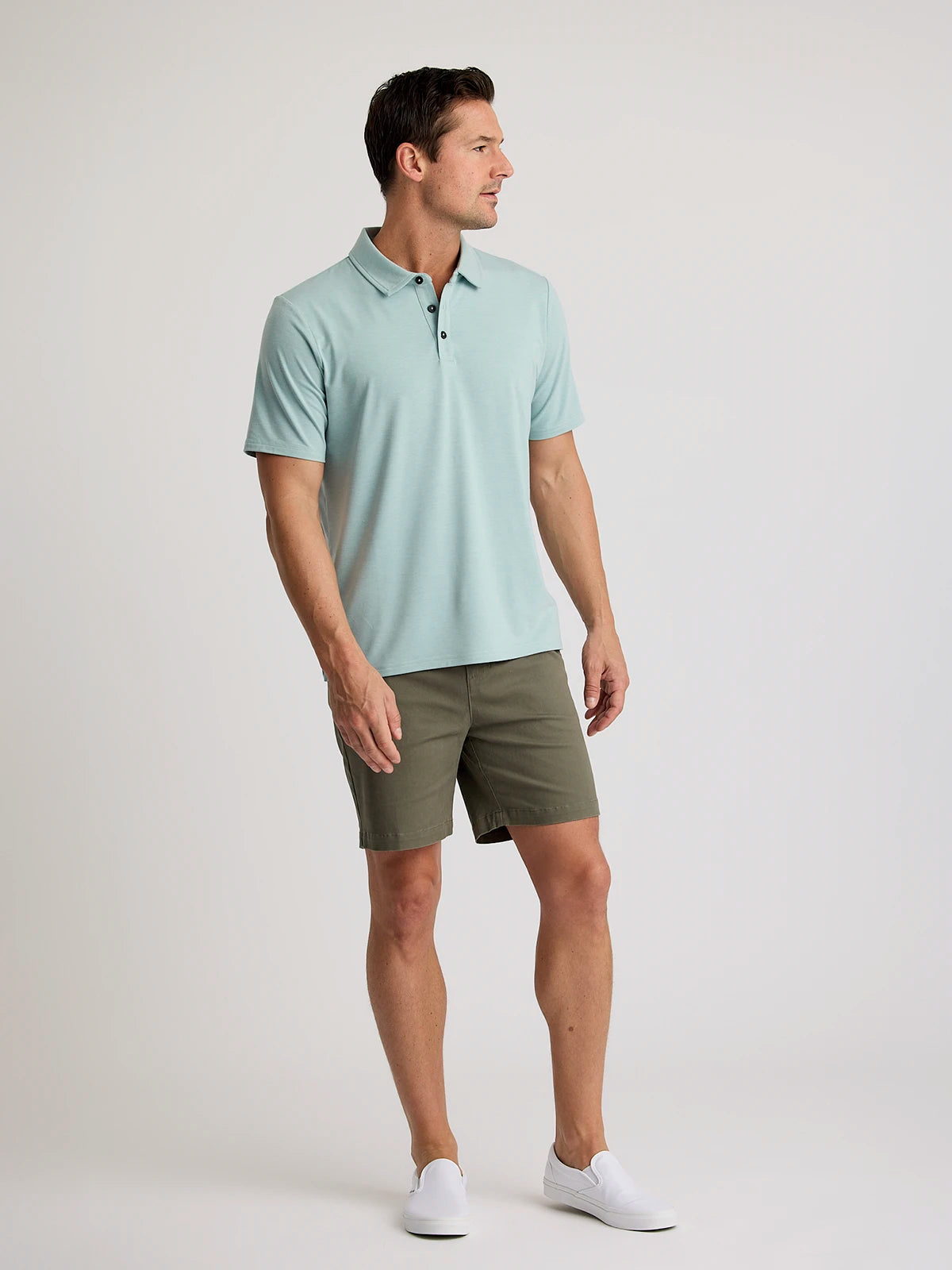 Men's Bamboo Flex Polo II - Heather Ocean Mist