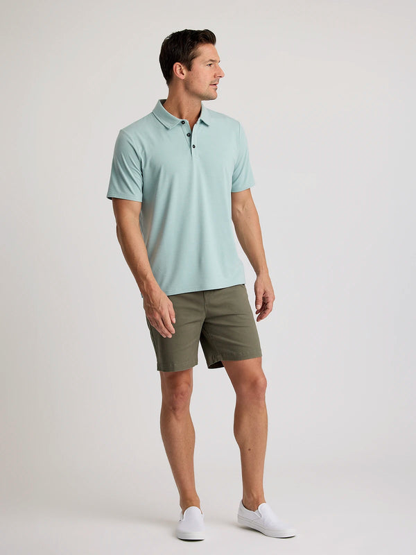 Men's Bamboo Flex Polo II - Heather Ocean Mist