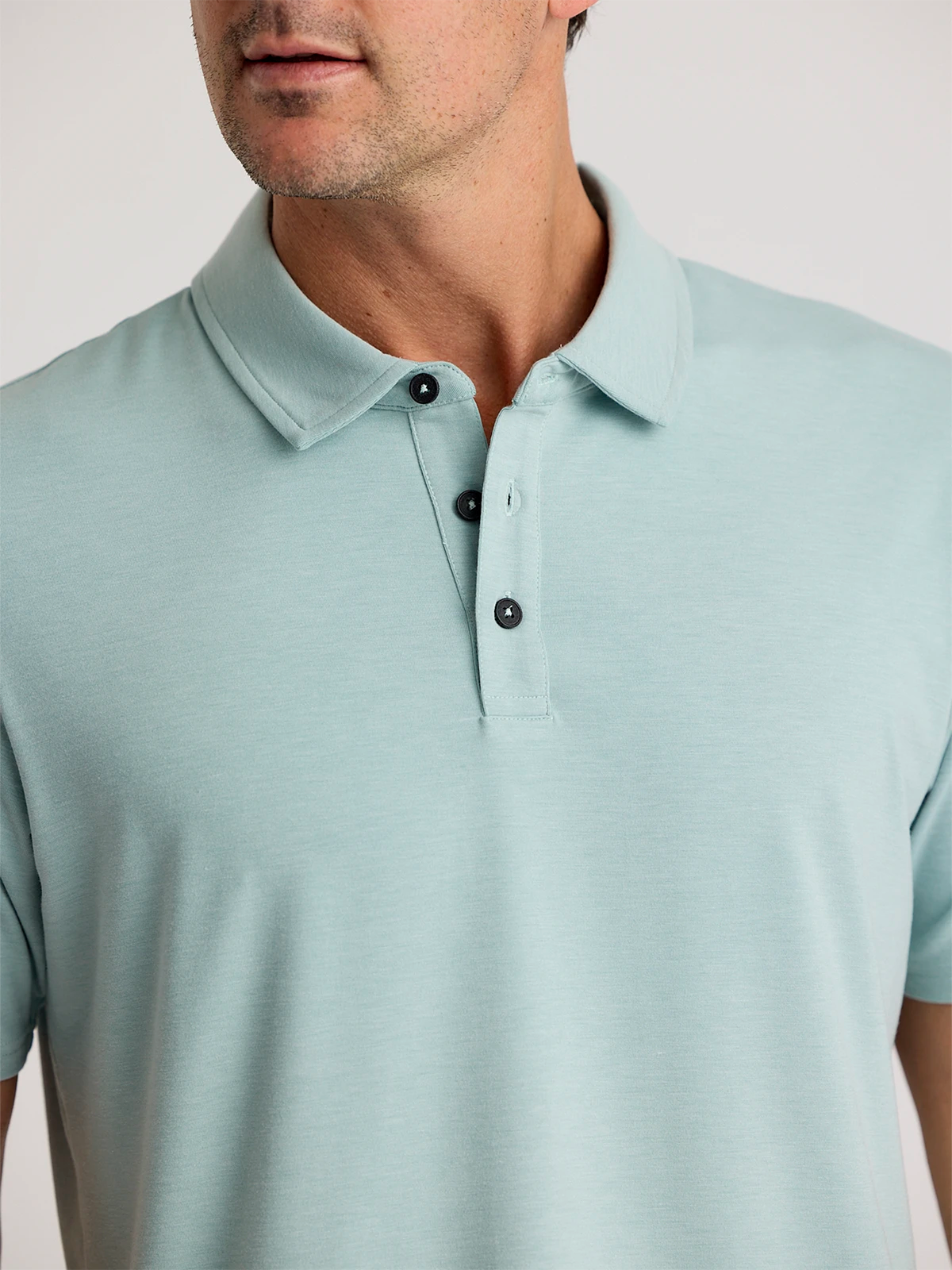 Men's Bamboo Flex Polo II - Heather Ocean Mist