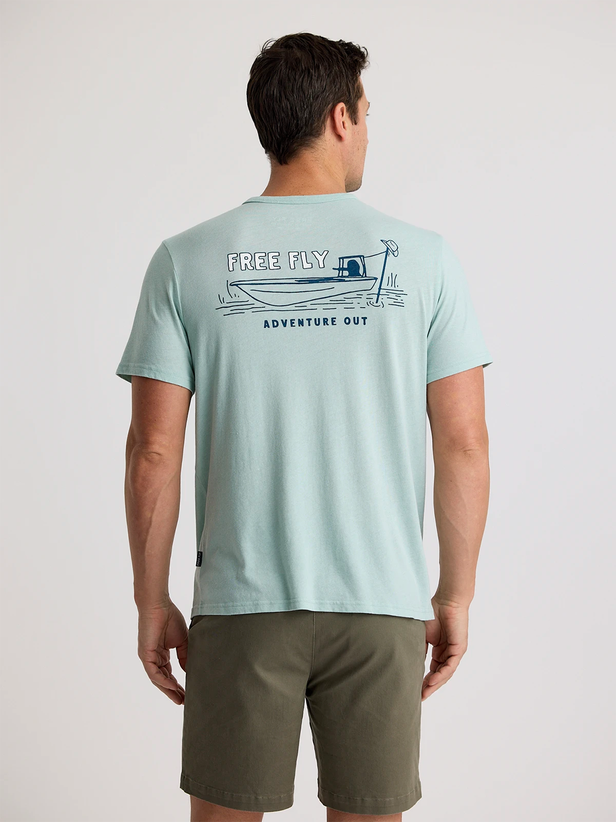 Lazy Tides Pocket Tee - Heather Ocean Mist