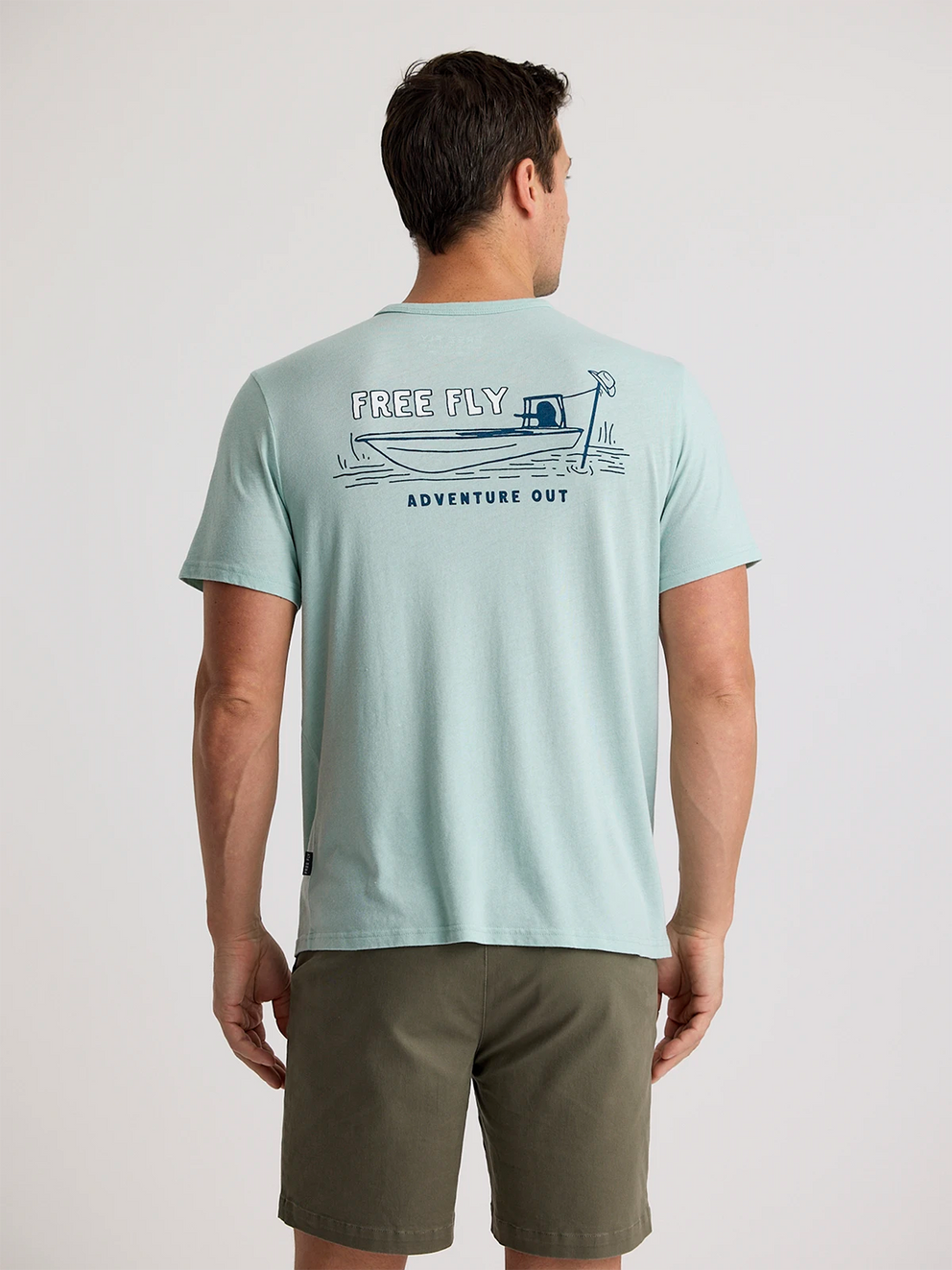 Lazy Tides Pocket Tee - Heather Ocean Mist
