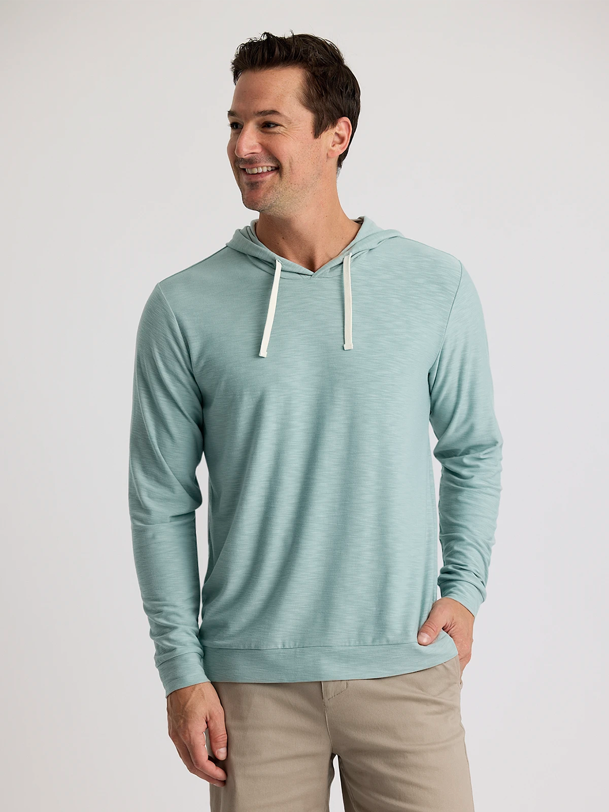 Men's Bamboo Slub Hoodie II Ocean Mist – Free Fly Apparel