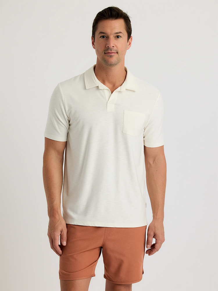 Men's Bamboo Slub Polo II - Sea Salt