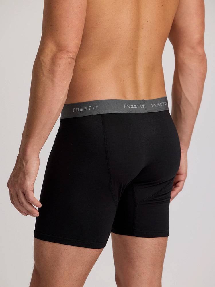 Men's Bamboo Motion Boxer Brief - Black