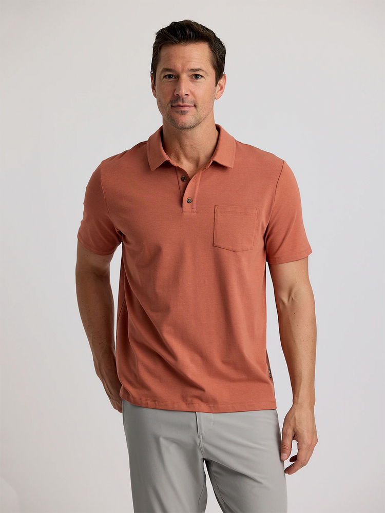 Men's Bamboo Current Polo - Redwood