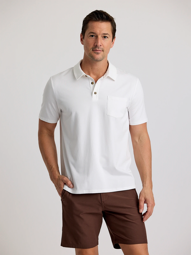 Men's Bamboo Current Polo - Bright White