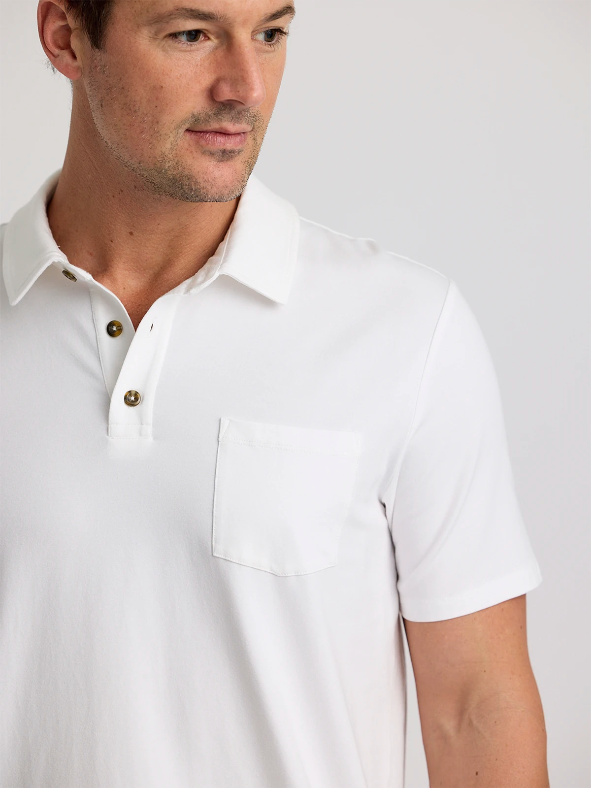 Men's Bamboo Current Polo - Bright White