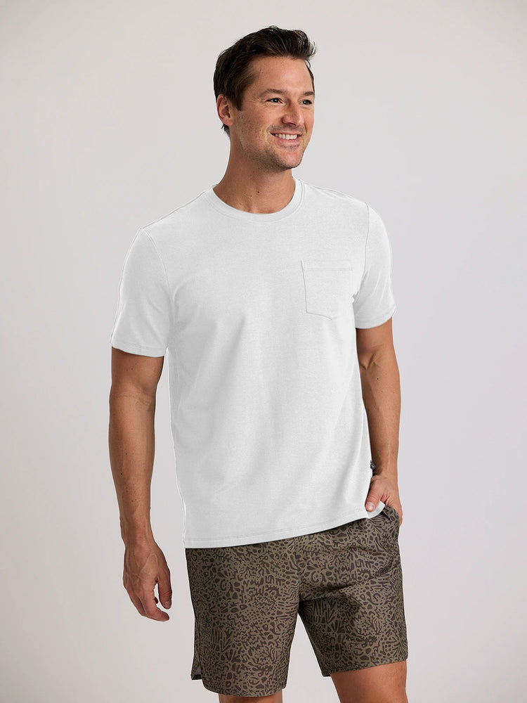 Men's Bamboo Current Pocket Tee - Bright White