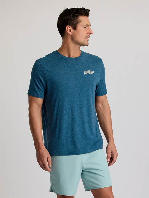 First & Last Tee - Heather Legion Blue