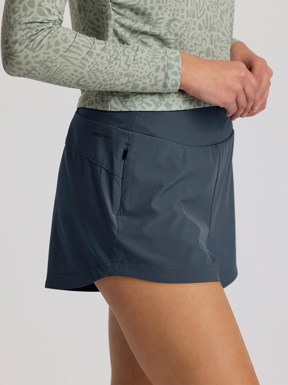 Women's Bamboo-Lined Active Breeze Short – 3" - Storm Cloud