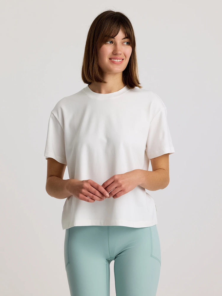 Women's Bamboo Current Boxy Tee - Bright White