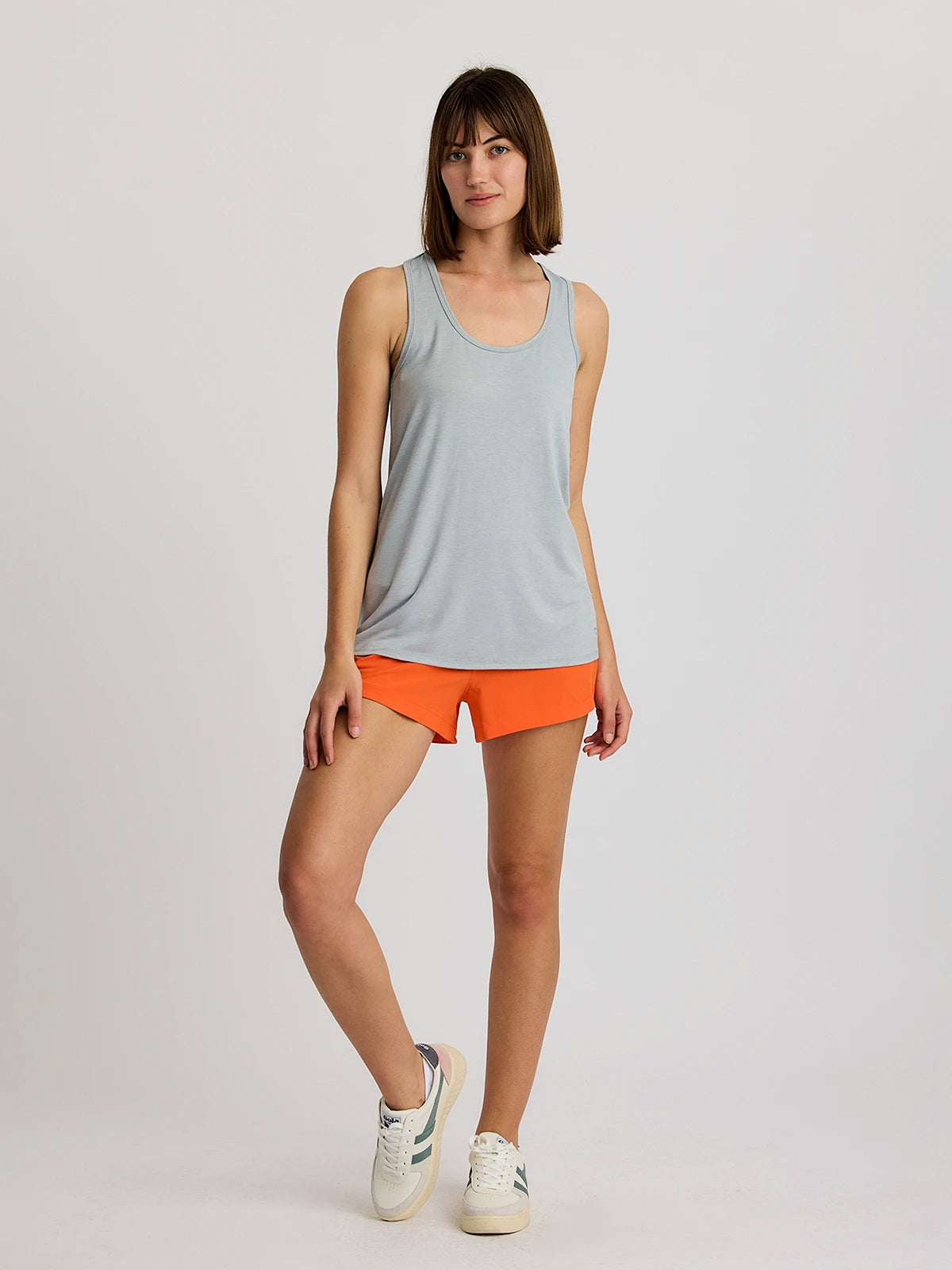 Women's Bamboo Motion Racerback Tank - Heather Aspen Grey
