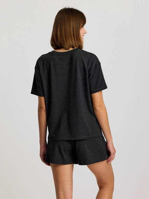 Women's Bamboo Flex Sunday Tee - Heather Black