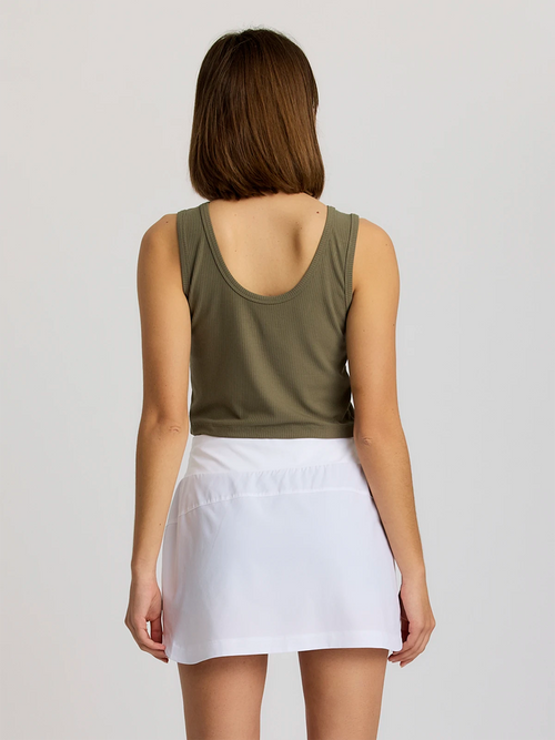 Women's Ribbed Bamboo Tank - Smokey Olive
