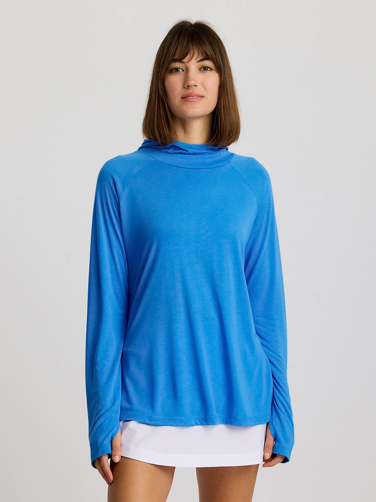 Women's Bamboo Lightweight Hoodie II - Surf Blue