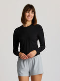 Women's Elevate Lightweight Fitted Long Sleeve - Black