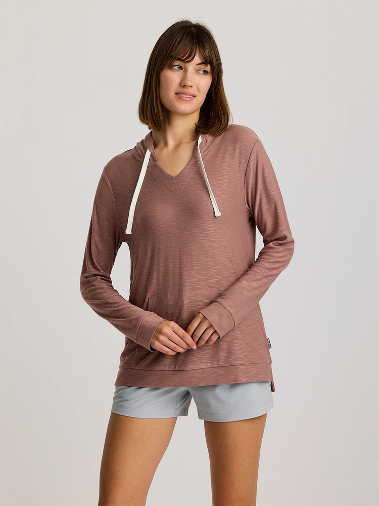 Women's Bamboo Slub Hoodie - Fig