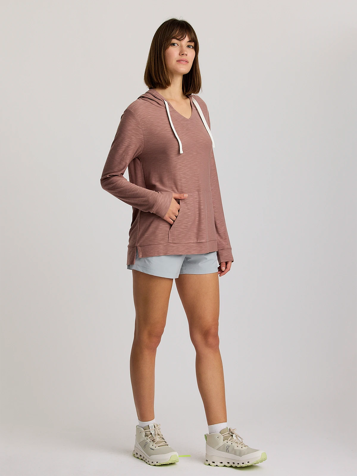 Women's Bamboo Slub Hoodie - Fig