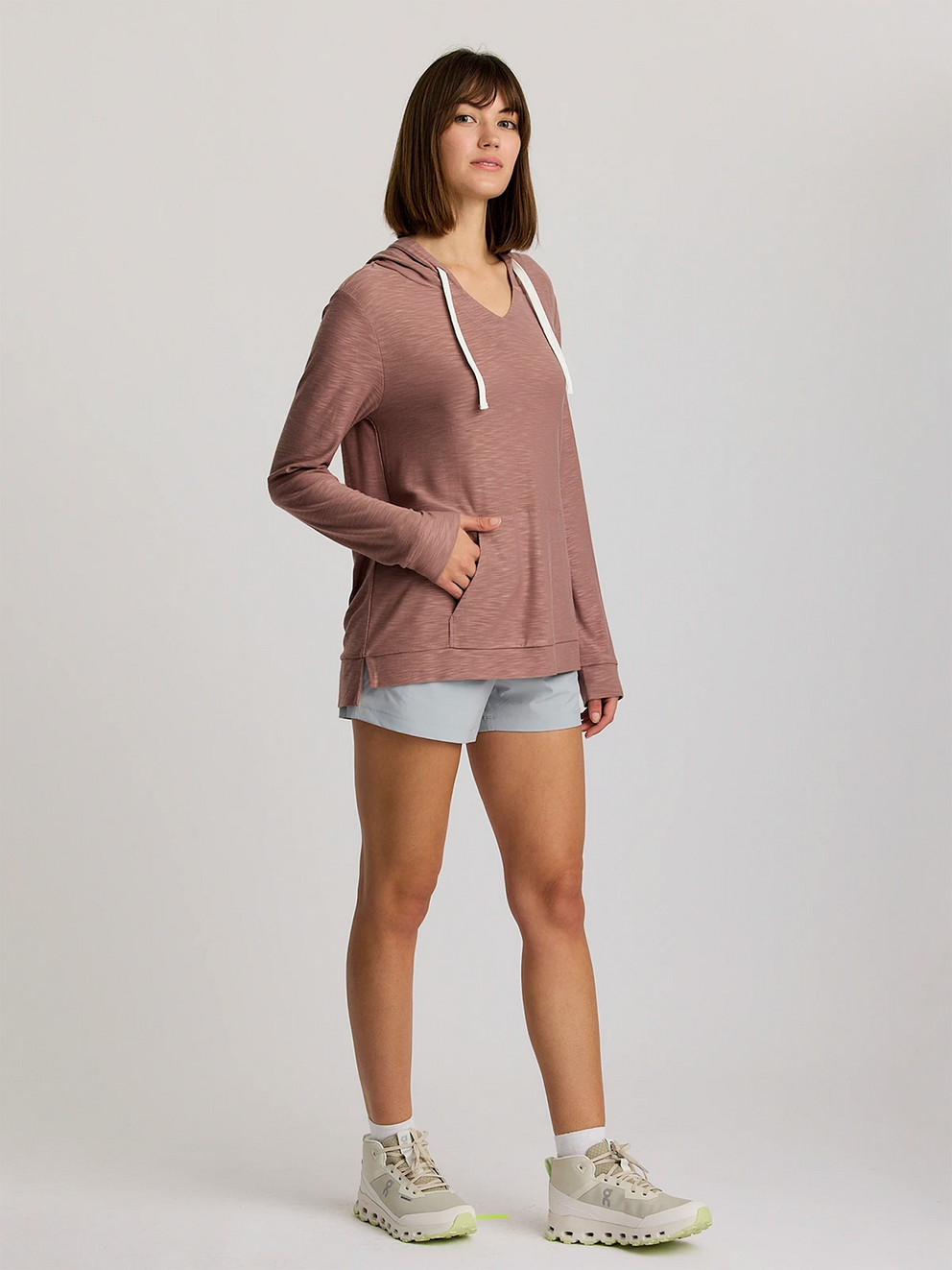 Women's Bamboo Slub Hoodie - Fig