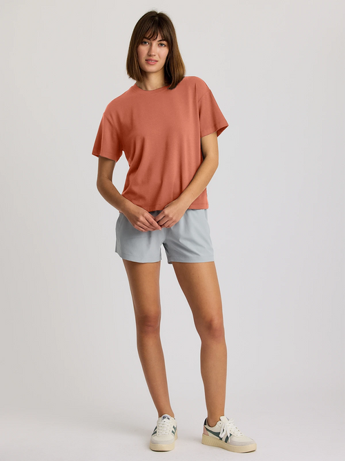 Women's Bamboo Current Boxy Tee - Redwood