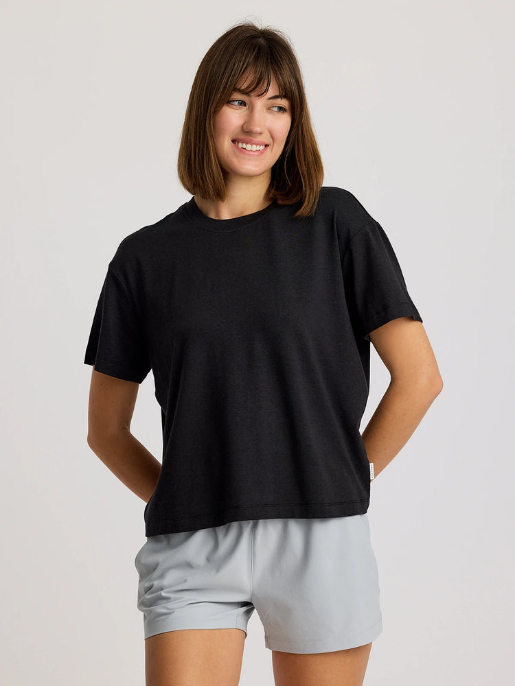 Women's Bamboo Current Boxy Tee - Black