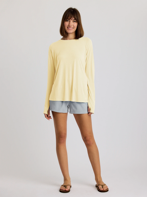 Women's Bamboo Lightweight Long Sleeve II - Washed Citrus