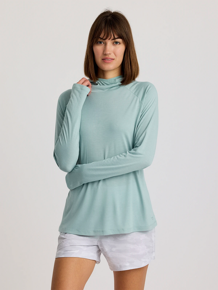 Women's Bamboo Lightweight Hoodie II - Ocean Mist